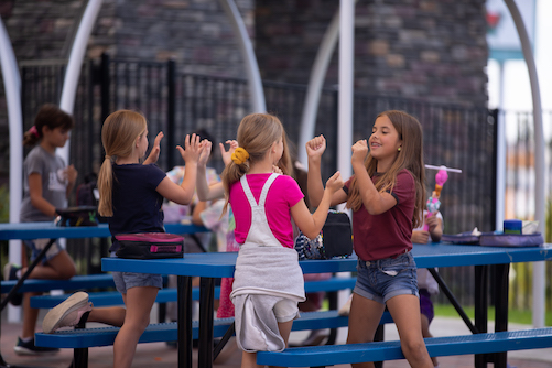 kids playing at lunchtime